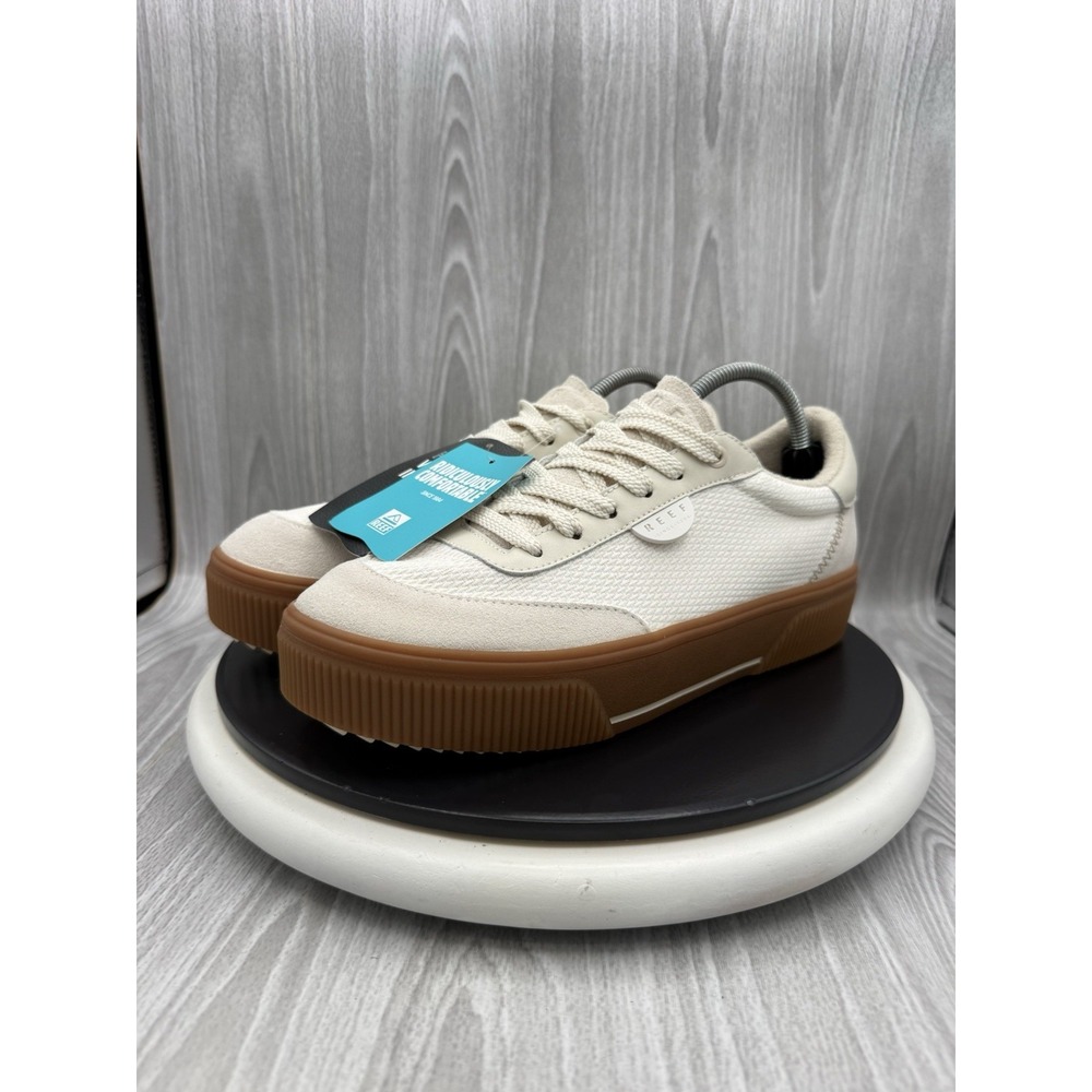 Reef Lay Day Lift Womens Size 9 Vintage White Gum Casual Sneakers Shoes NEW
